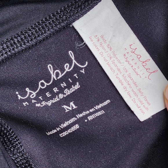 Isabel Maternity Biker Shorts Women Black Great Condition Comfortable Sz M - Picture 6 of 8